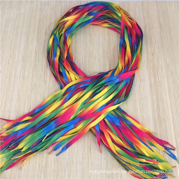 8 mm Rainbow flat elastic polyester sport shoelace